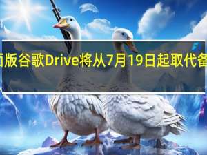 桌面版谷歌Drive将从7月19日起取代备份和同步