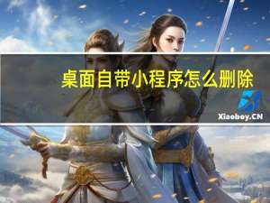 桌面自带小程序怎么删除
