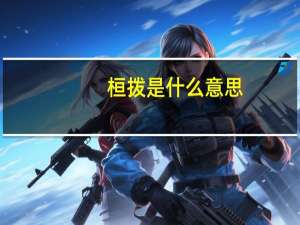 桓拨是什么意思