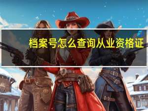 档案号怎么查询从业资格证（档案号怎么查询）