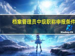 档案管理员中级职称申报条件
