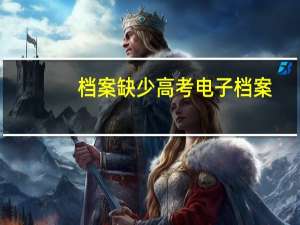 档案缺少高考电子档案