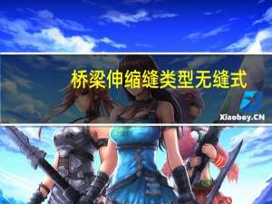 桥梁伸缩缝类型无缝式（桥梁伸缩缝类型）