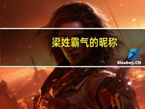 梁姓霸气的昵称