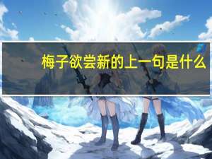 梅子欲尝新的上一句是什么