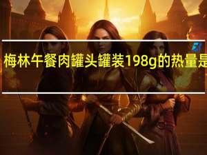 梅林 午餐肉罐头 罐装198g的热量是多少