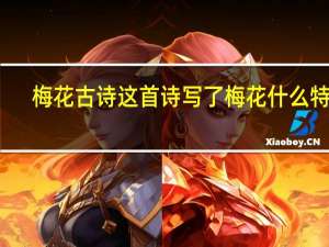 梅花古诗这首诗写了梅花什么特点