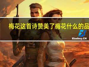 梅花这首诗赞美了梅花什么的品质