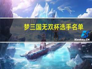 梦三国无双杯选手名单（《梦三国》梦三国无双杯攻略）