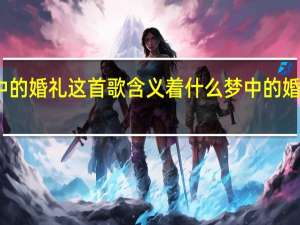 梦中的婚礼这首歌含义着什么 梦中的婚礼五线谱