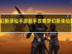 梦幻新诛仙手游新手攻略 梦幻新诛仙影集攻略