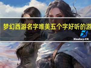 梦幻西游名字唯美五个字 好听的游戏名