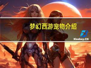 梦幻西游宠物介绍