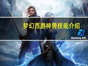梦幻西游神兽技能介绍（梦幻西游神兽技能大全）
