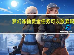 梦幻诛仙赏金任务可以放弃吗（梦幻诛仙赏金任务）