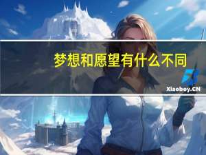 梦想和愿望有什么不同