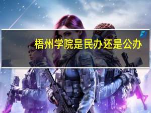 梧州学院是民办还是公办