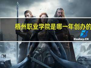 梧州职业学院是哪一年创办的