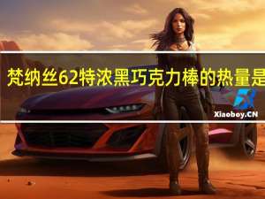 梵纳丝 62%特浓黑巧克力棒的热量是多少