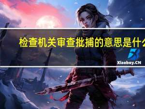 检查机关审查批捕的意思是什么