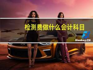 检测费做什么会计科目