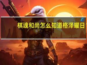 棋魂和尚怎么知道格泽曜日（格泽曜日）