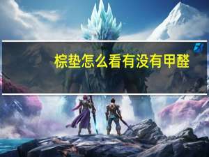棕垫怎么看有没有甲醛