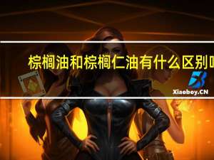棕榈油和棕榈仁油有什么区别吗