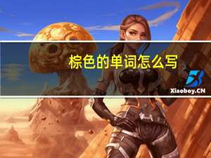 棕色的单词怎么写