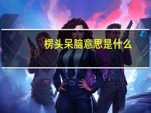 楞头呆脑意思是什么