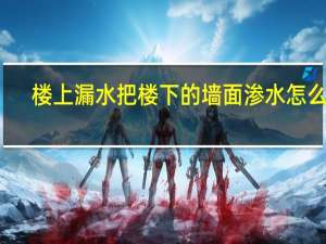 楼上漏水把楼下的墙面渗水怎么办