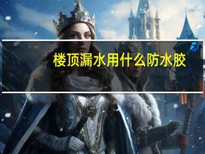 楼顶漏水用什么防水胶