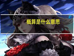 概算是什么意思
