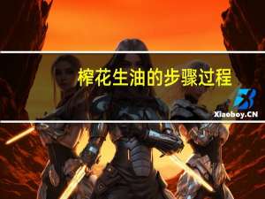 榨花生油的步骤过程