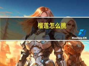 榴莲怎么挑