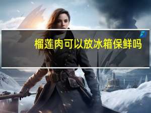 榴莲肉可以放冰箱保鲜吗