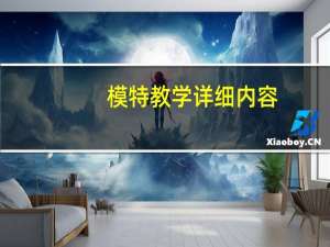 模特教学详细内容