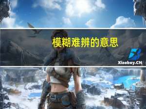 模糊难辨的意思