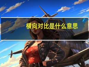 横向对比是什么意思