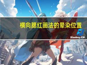 横向腮红画法的晕染位置