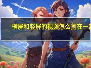 横屏和竖屏的视频怎么剪在一起