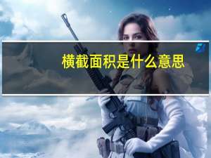 横截面积是什么意思（横截面积是什么）