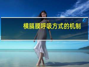 横膈膜呼吸方式的机制:吸气时,横膈膜拱顶 横膈膜