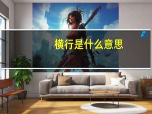 横行是什么意思