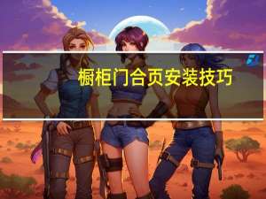 橱柜门合页安装技巧