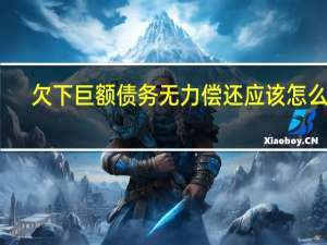 欠下巨额债务无力偿还应该怎么办