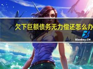 欠下巨额债务无力偿还怎么办