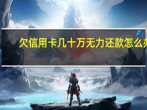 欠信用卡几十万无力还款怎么办