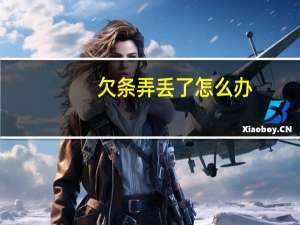 欠条弄丢了怎么办