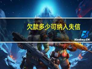 欠款多少可纳入失信